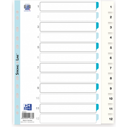 ELBA Strongline Register 1-12 A4 Pp 0,12 Hvid