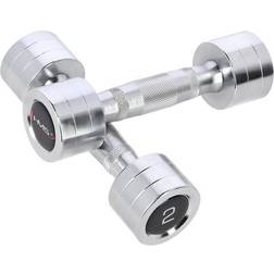 HMS Chromed dumbbells CHD02, 2 pcs