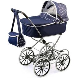 Reig Lille Barnevogn til Dukker Classic Deluxe 70 x 42 x 89 cm Blå