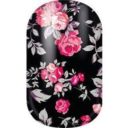 Sophie nagelfolie "Sleeping Beauty", blommor, svart, Nail