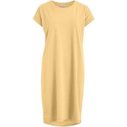 Vila Dreamers Short Sleeve Knee Dress - Golden