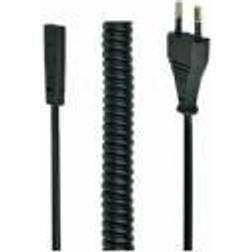 Gembird Cablexpert Strømkabel Europlug (han) til IEC 60320 C1 1.8 m snoet, formet