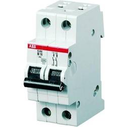 ABB Automatsikring D 10A 2P, 6kA, S202-C10