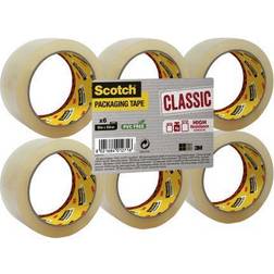 Scotch Classic Packaging Tape W50mmxL66m Clear CT5066T Pack 6