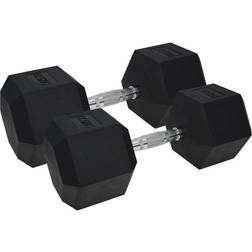 UFE Urban Fitness PRO Hex Dumbbell Rubber Coated (Pair) 17.5kg