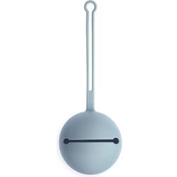 Mushie Siliconen fopspeenhouder blauw