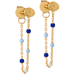 ENAMEL Copenhagen Lola Earrings - Gold/Marine