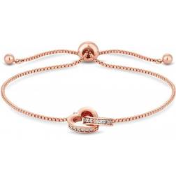 Jon Richard Heart Bracelet - Rose Gold/Transparent