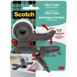 3M Dispenador Clip&Twist C19 Gris Con Rollo Cinta Invisible 19 mm x 8.89 m Magic C19-CLIP-CG-EMEA SCOTH 7100225277