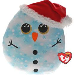 TY Bamse Squish a Boos Vinter Kollektion Snemanden Fleck (35 cm)