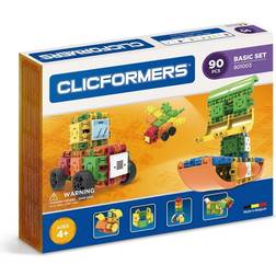 Clicformers Basic 90 PCS Set Building Blocks Construction and Building Toy Set Ages 4 Years Multi Colour