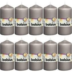 Bolsius Blockljus 10 st 120x58 mm varm grå Stearinljus