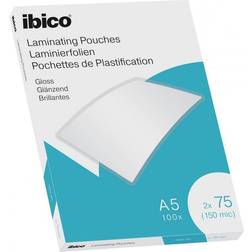 Ibico Gloss A5 Laminating Pouches 150 Micron Crystal clear Pack 100