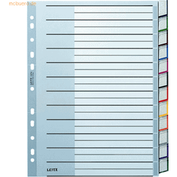 Leitz Index Blank Plast Grå Hvid Pap Blank A4 (1274-00-00)