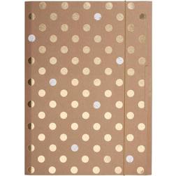 Herlitz Pure Glam, Conventional file folder, Kartong, Guld, A4, Liggande Stående, Resårband