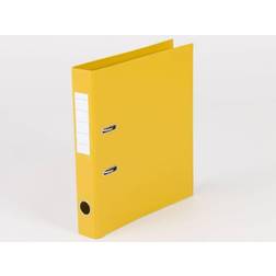 Q-line Brevordner gul A4 metalskinne 50mm ryg