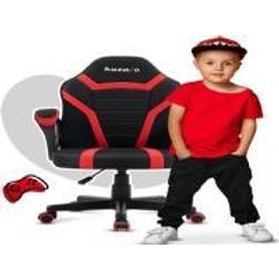 Huzaro Chaise gaming RANGER 1.0 Rouge Tissu, Fauteuil pour Enfants, Gamer, Ergonomique, Hauteur Réglable 80mm, Accoudoirs, Pc gaming