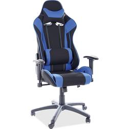 Fauteuil de gaming pivotant en tissu VIPER avec oreillers intégrés Noir Bleu H 127 x L 70 x P 49 cm