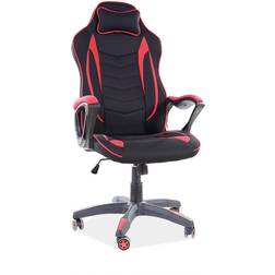 Fauteuil de gaming design en tissu ZENVO Noir Rouge H 122 x L 66 x P 48 cm