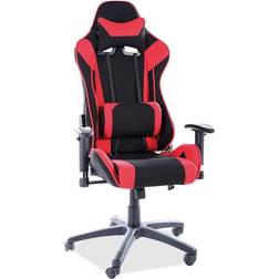 Fauteuil de gaming pivotant en tissu VIPER avec oreillers intégrés Noir Rouge H 127 x L 70 x P 49 cm