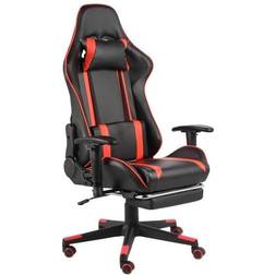 vidaXL Drejelig Gamingstol Med Fodstøtte PVC Rød