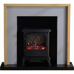 Focal Point Rockford Oak & Grey Fire Suite