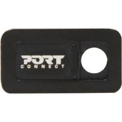 PORT Designs Cache webcam avec rabat coulissant ultra fin pour ordinateur portable moniteur smartphone et tablette Noir et blanc