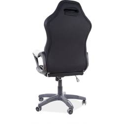 Fauteuil de gaming design en tissu ZENVO Noir Gris H 122 x L 66 x P 48 cm