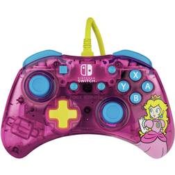 PDP Manette filaire Rock Candy Bubblegum Peach pour Nintendo Switch Rose et blue