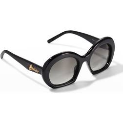Loewe Logo Vintage Round Acetate SHINY BLACK