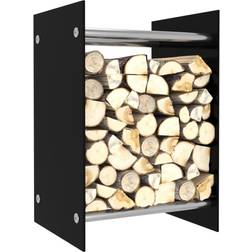 vidaXL Brennholzregal Schwarz 40 x 35 x 60 cm