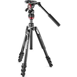 Manfrotto Befree resor, lätt vikt, vätskedragsystem professionell video tripod, svart (MVKBFRL-LIVEUS)