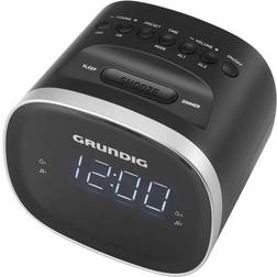 Grundig SCC240 radio Reloj Digital Negro