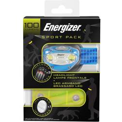 Energizer Linterna Frontal Sport + Brazalete Ajustable 100lm 3 Pilas AAA Incluidas