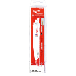 Milwaukee 48008026 Heavy Duty AX Demolition Sawzall Blades 230mm x 5tpi (25 Pack)