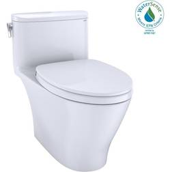 Toto Nexus 28 5/8" One-Piece Elongated Toilet with 1.0 GPF Single Flush In Cotton with CeFiONtect Ceramic Glaze, MS642124CUFG#01