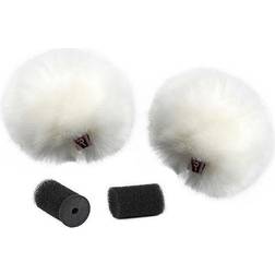 Rycote White Lavalier Windjammer pair