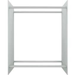 vidaXL Vedställ vit 80x35x100 cm härdat glas