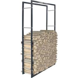 vidaXL Firewood Rack Black 80x25x150 cm Steel