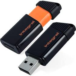 Integral Pulse 32GB USB 2.0 Tipo-A Nero, Arancione unità flash USB