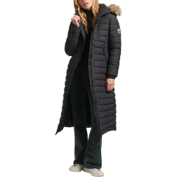 Superdry Longline Faux Fur Hooded Puffer Jacket