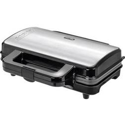 MPM MOP-20M Tostiera Elettrica per 2 Panini 4 a Triangolo Potenza 900 W Colore Nero Argento