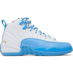 Nike Air Jordan 12 Retro GS - White/University Blue/Lemon Venom