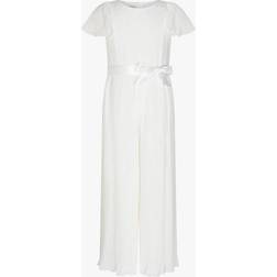 Monsoon Girl's Lace Pleated Bridesmaid Jumpsuit - Ivory