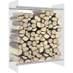 vidaXL Firewood Rack Transparent 80x35x100 cm Tempered Glass