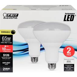 Feit Electric Feit Electric 65W BR40 5000K Dimmable LED Bulb 2pk