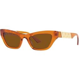 Versace Transparant Orangene Sonnenbrille - VE441953296352