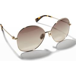 Max Mara Jewel Round Metal BROWN