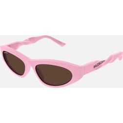 Balenciaga Twist Arm Acetate Pink/Brown