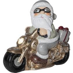 Star Trading Santa on Motorcycle Multi Prydnadsfigur 21cm